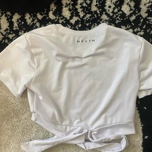 NVGTN white crossbody tee